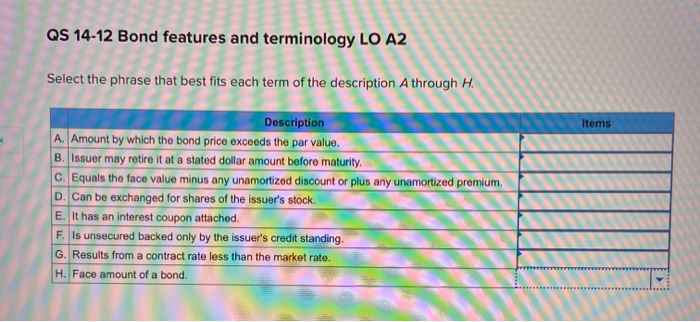  a b c d e f g h QS 14-12 Bond