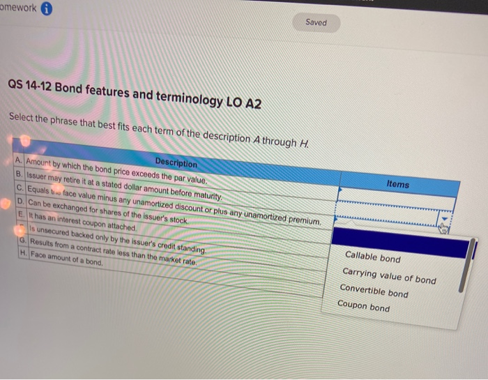 fits each term of the description A through teen in Items /