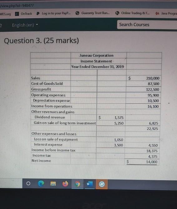  question 1: prepare a statement of cash flows using the indirect