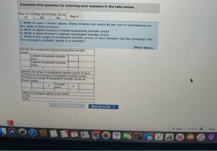 divisions within the same company. The managers of both divisions are evaluated