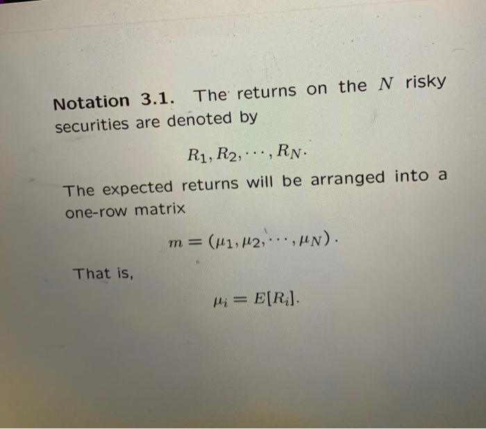 and 1/3 respectively. 1. Suppose that the three stocks has their returns