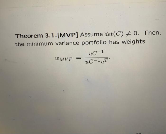 vector m and the matrix C. { 2. Suppose that based on