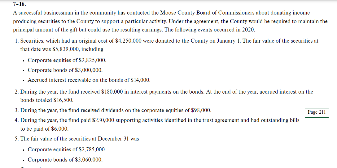 Can you help me solve this problem 7-16? 7-16. A successful businessman