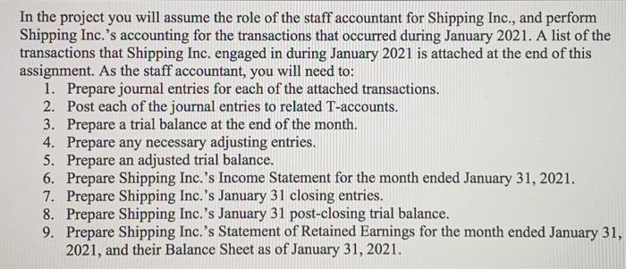 attached at the end of this assignment. As the staff accountant, you