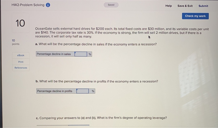  HW2-Problem Solving Saved Help Save & Exit Submit Check my work