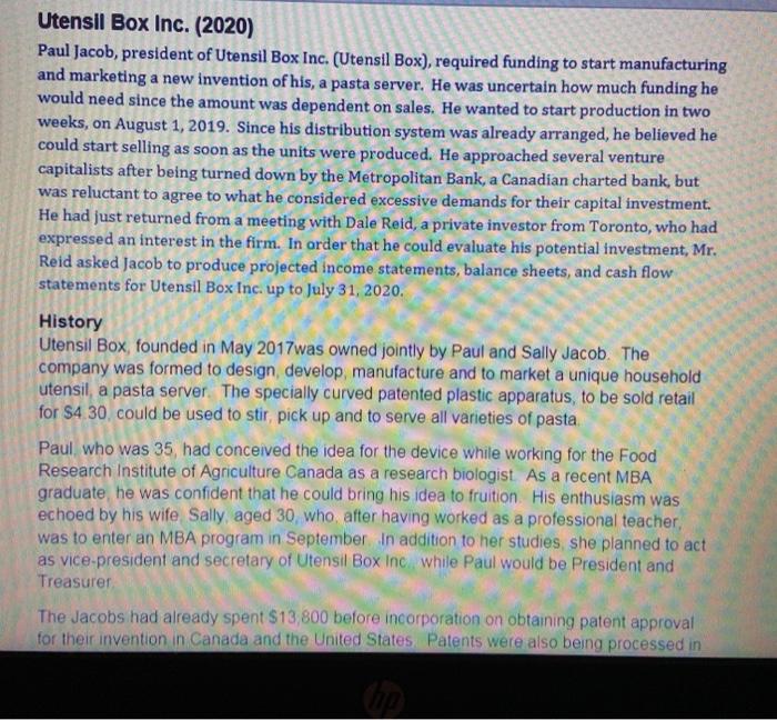 Inc. Due Date: Friday December 11,2020 - This assignment is worth (10