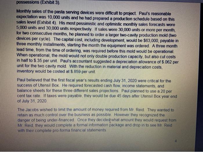 you were Mr Reid would you invest in Utensil Box Inc at