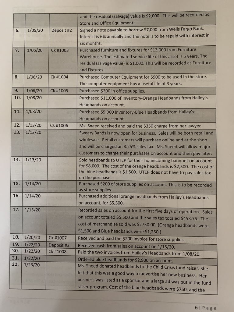 the T accounts. Thank you Part One, Two and Three Instructions Record