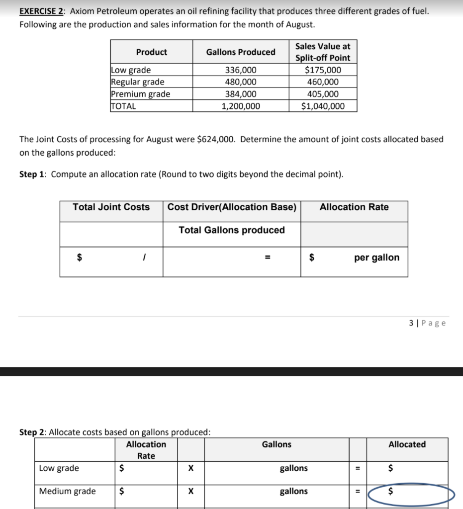 the printed exercise. b) Exercise 1: Using Total Employees as the cost