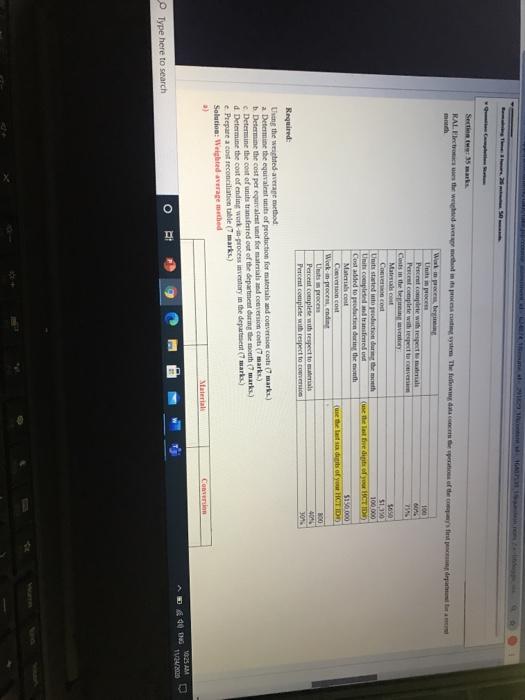  units completed and transferred out = 23509 conversion cost = 423509