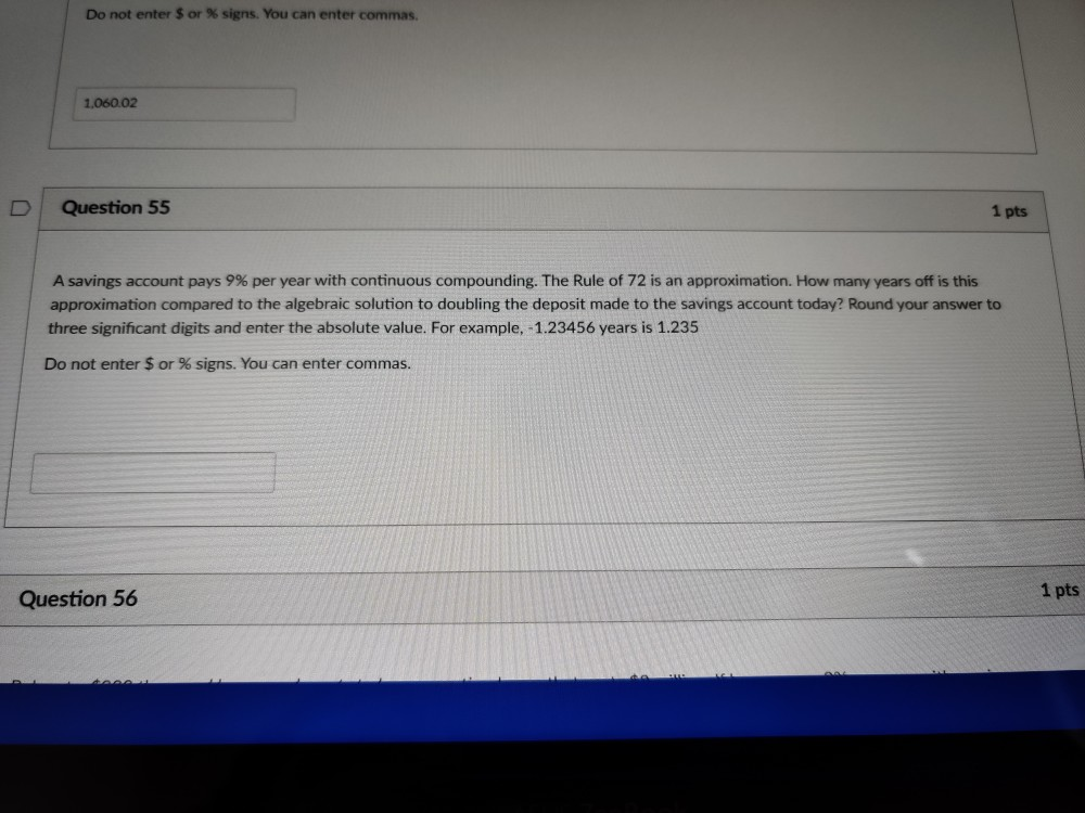 Do not enter $ or % signs. You can enter commas.