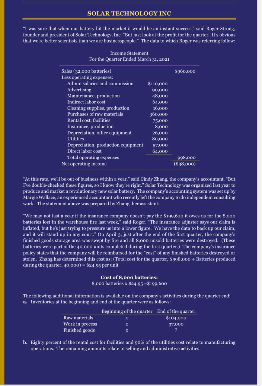 were made in preparing the income statement above? 2. (a) Prepare a