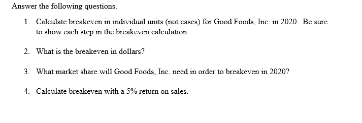 2020 (estimated) Product Type GOOD FOODS, INC.: "Introduction of Electrical Appliances" Good