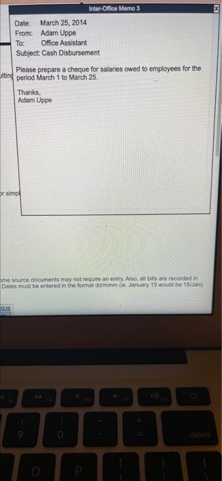 we recorded in tre journal on the day they are received Enter