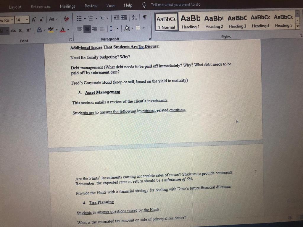 Flint's on the phone and you are looking forward to preparing a