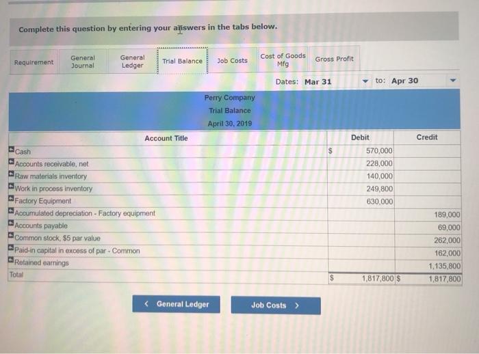 $519,000. Overhead costs incurred in April are: indirect materials, $100,000; indirect labor,