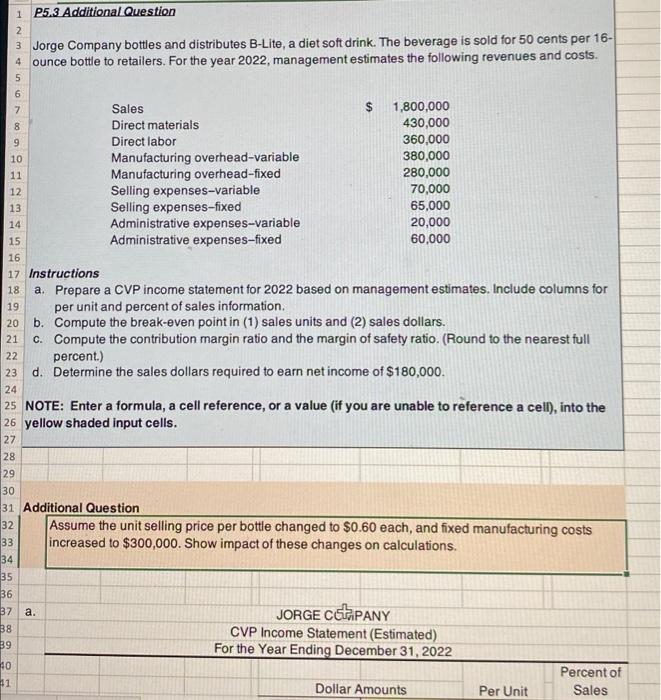 need to do the aditional question just! help please 1 P5.3 Additional