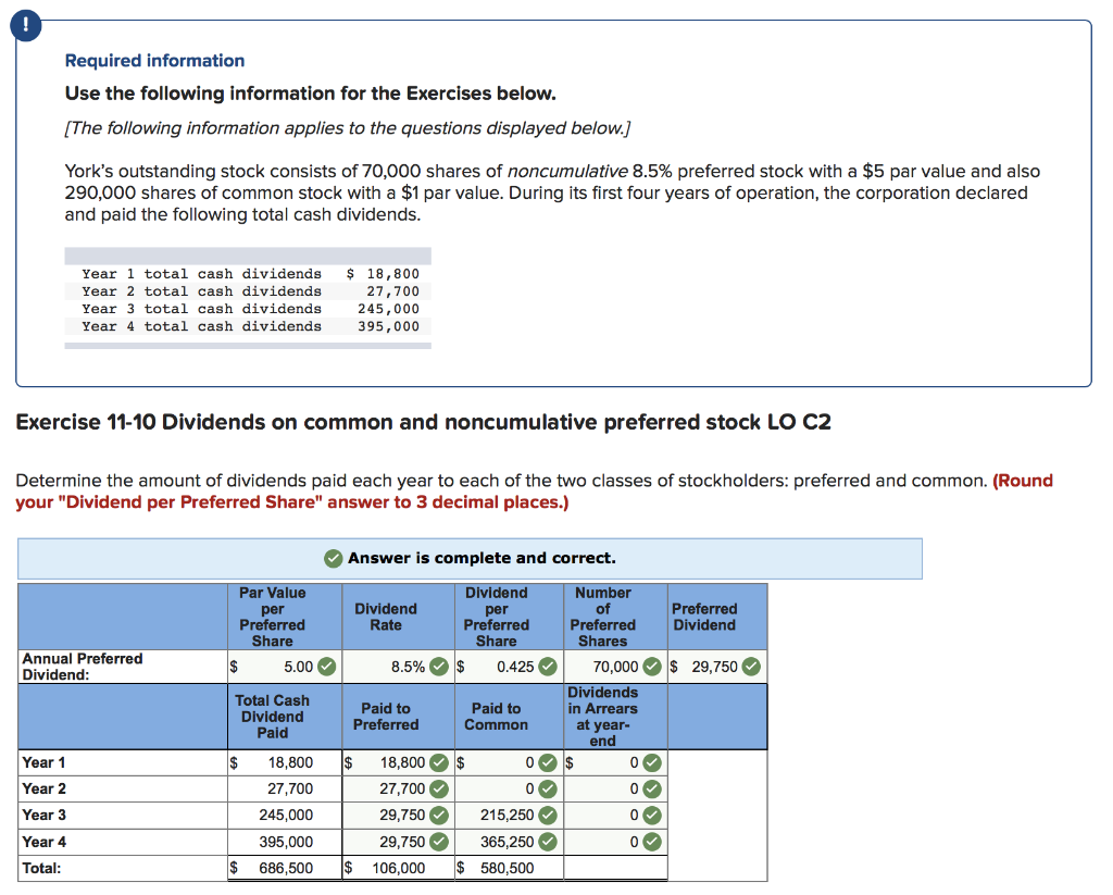 Required information Use the following information for the Exercises below. (The