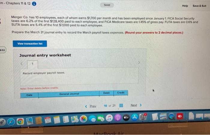  please solve it thank you m - Chapters 11 & 12