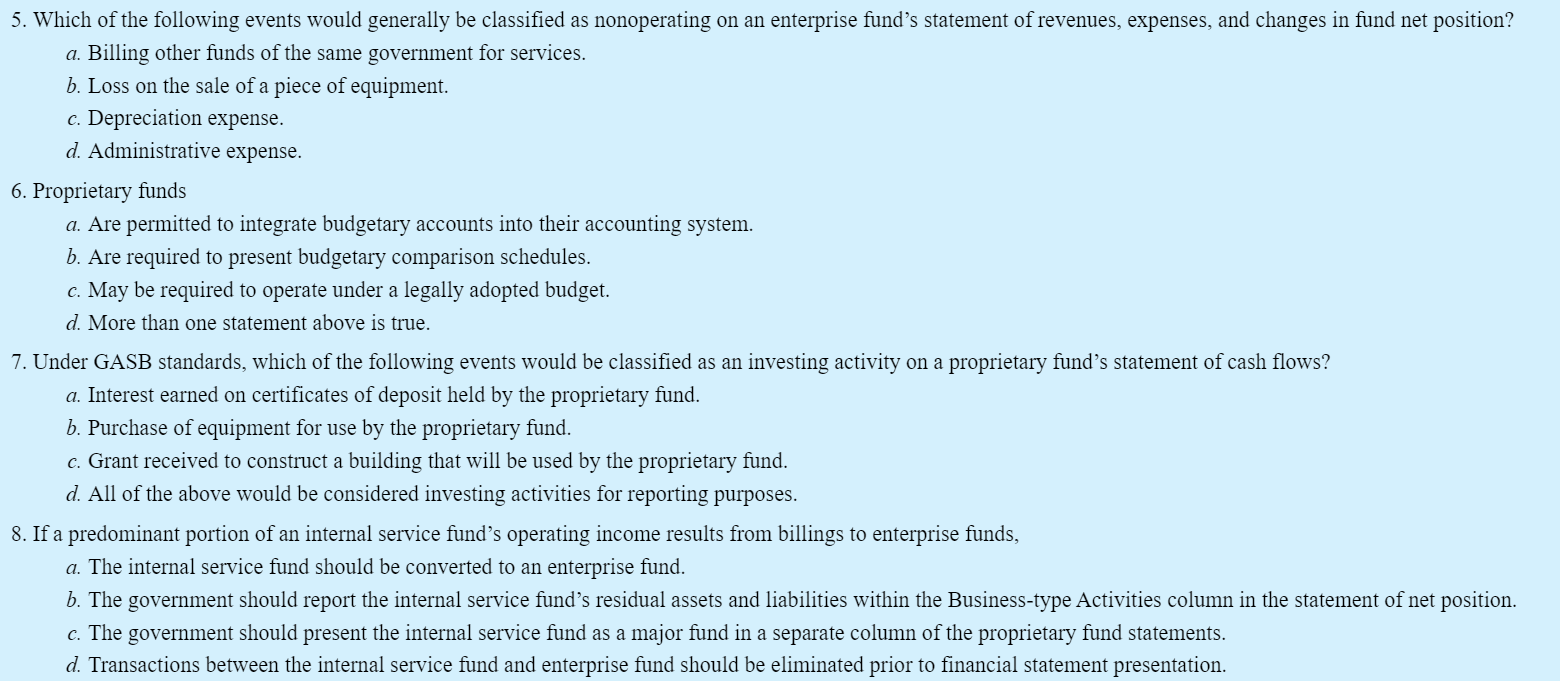 Within the government-wide financial statements, the column for Business-type Activities will generally
