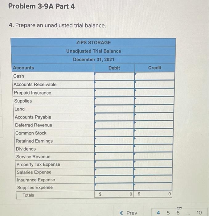 3-4, 3-5, 3-6, 3-7) The general ledger of Zips Storage at January