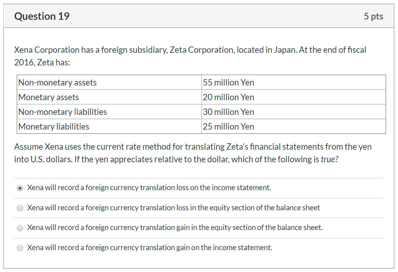 Please solve for multiple choice in images. Question 19 5 pts
