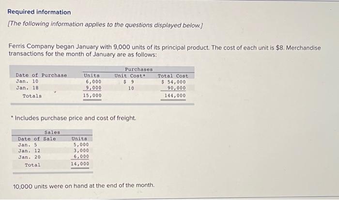 Both questions use the same numbers and promt. Required information (The following