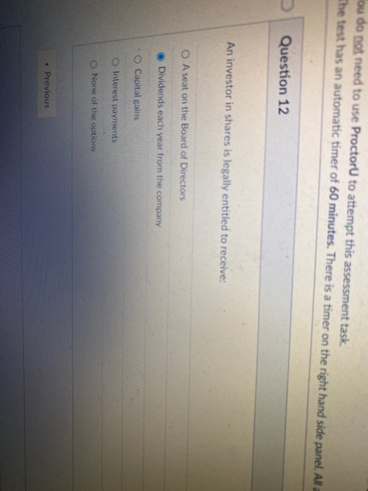  ou do not need to use Proctor to attempt this assessment