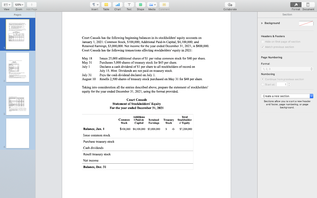 125% T + 1 Add Page ul Chart View Zoom Insert