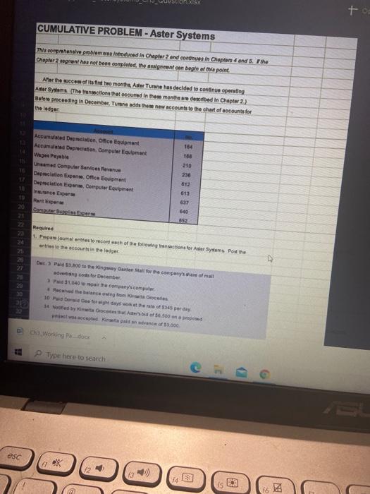  OSX to CUMULATIVE PROBLEM - Aster Systems TN Dorphanave problema noded