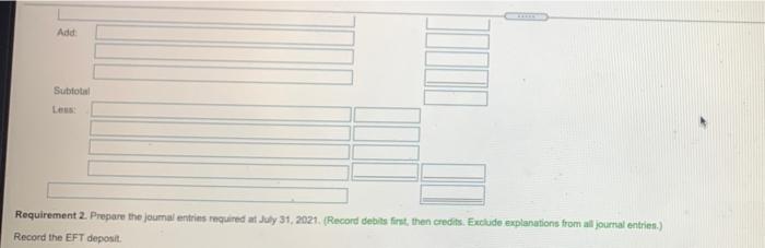 Cash Credit July 2 $ 2,959 3113 $ 1,534 CO 537 3114