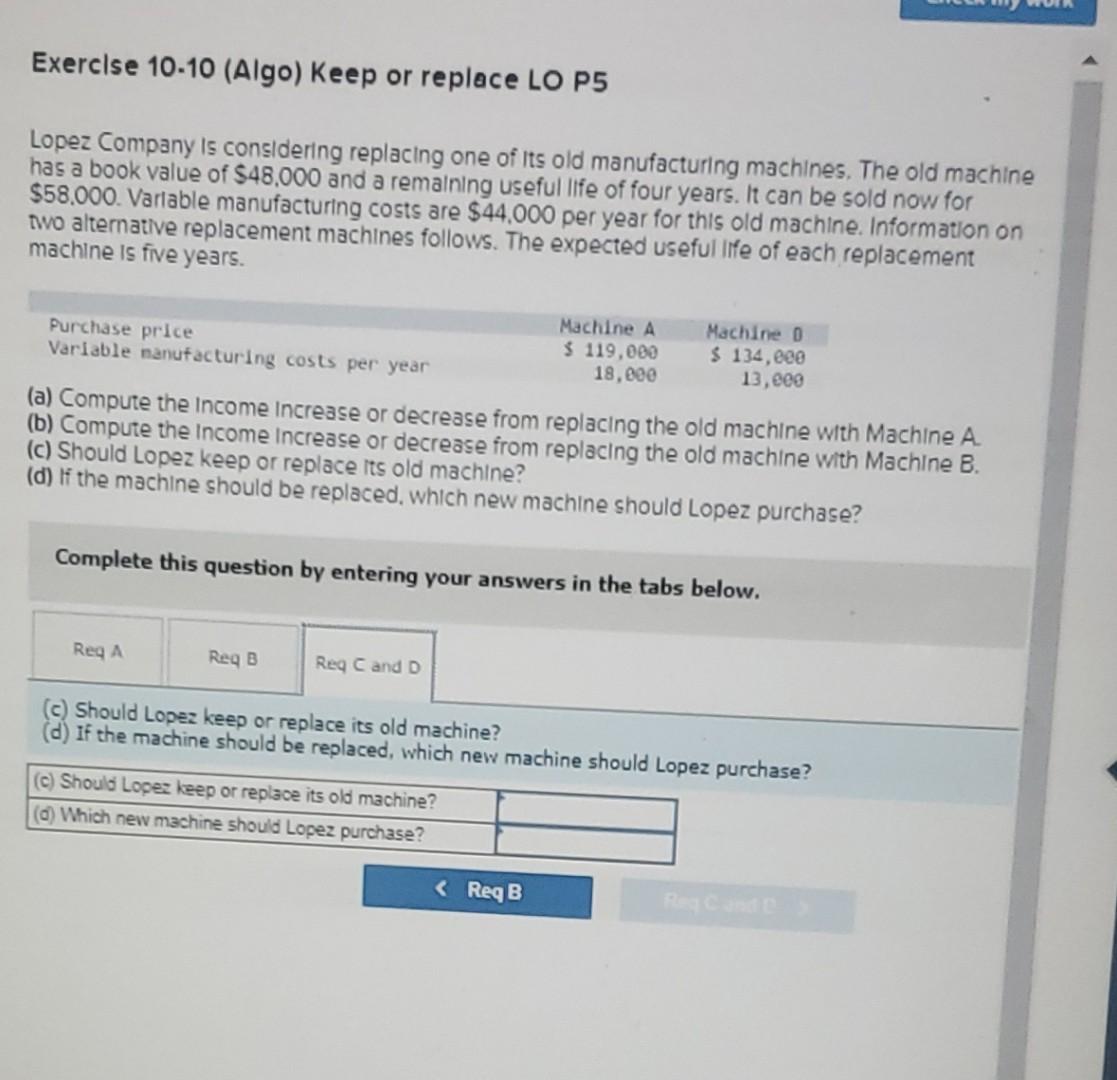 a book value of $48,000 and a remaining useful life of four