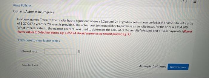  3 View Policies Current Attempt in Progress In a book named