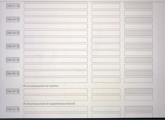 opened on March 1 by Michael Wear. These selected events and transactions