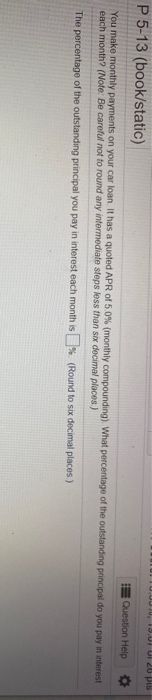  JU, 13.01 UI 20 Pub P 5-13 (book/static) Question Help You