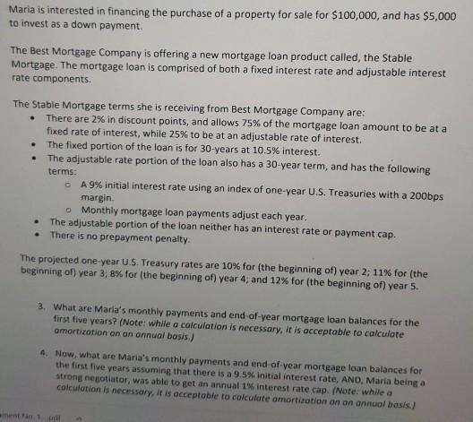 can you explain using a financial calculator Maria is interested in