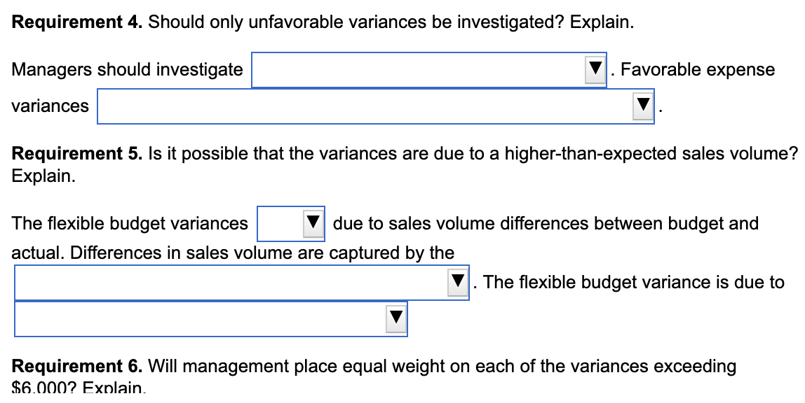 percentage rounded to two decimal places, X.XX%.) Actual Flexible Flexible Budget Variance