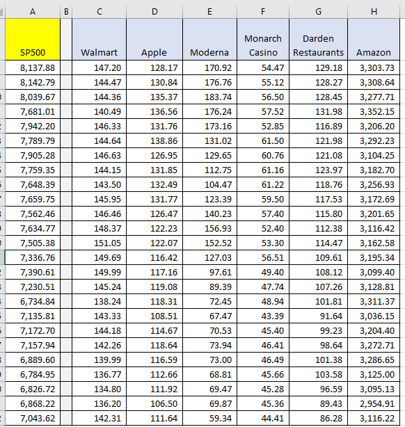 Explain variance, standard deviation and beta. What do these terms describe about