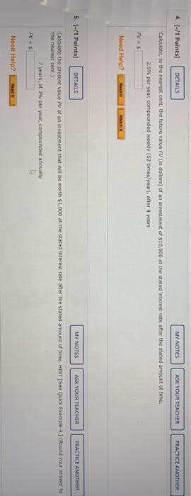  4. [-/1 Points) DETAILS MY NOTES ASK YOUR TEACHER PRACTICE ANOTHER