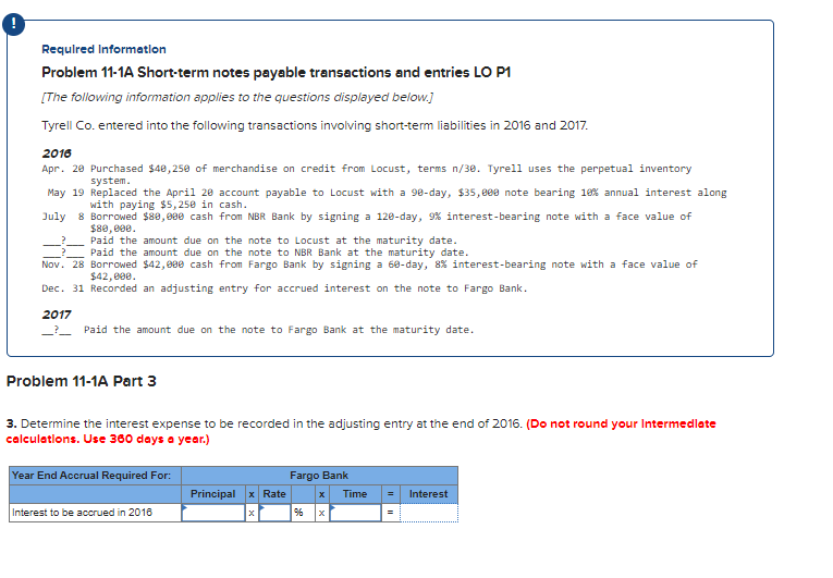 entered into the following transactions involving short-term liabilities in 2015 and 2017.