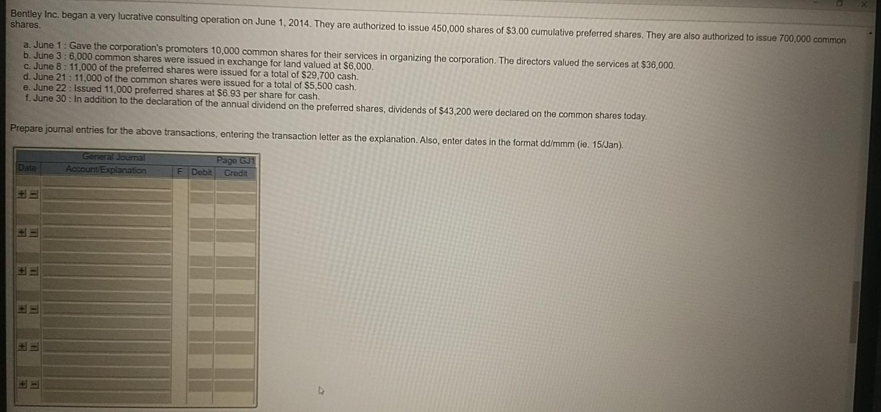 Bentley Inc. began a very lucrative consulting operation on June I ,