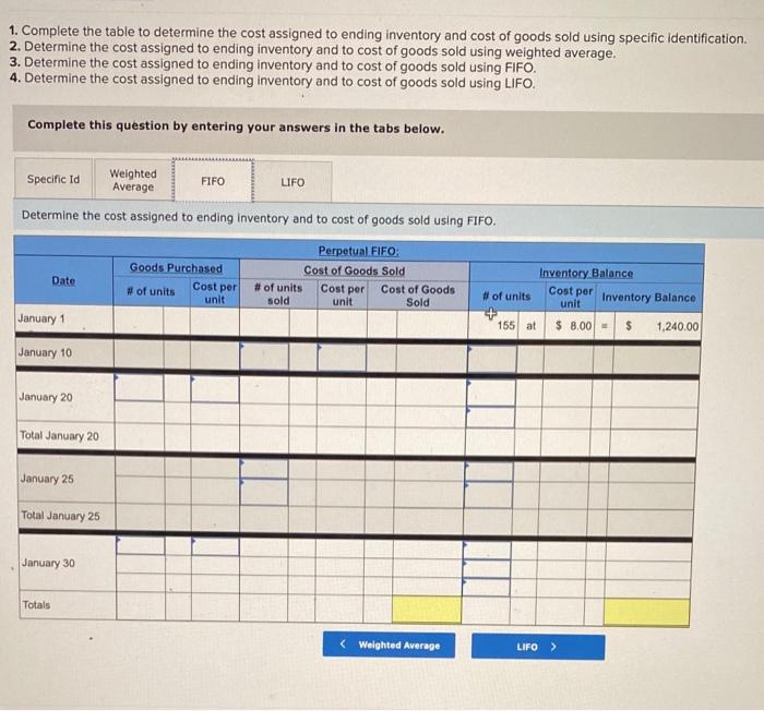 displayed below.) Laker Company reported the following January purchases and sales data