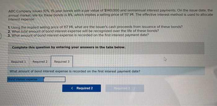 $140,000 and semiannual interest payments. On the issue date, the annual market