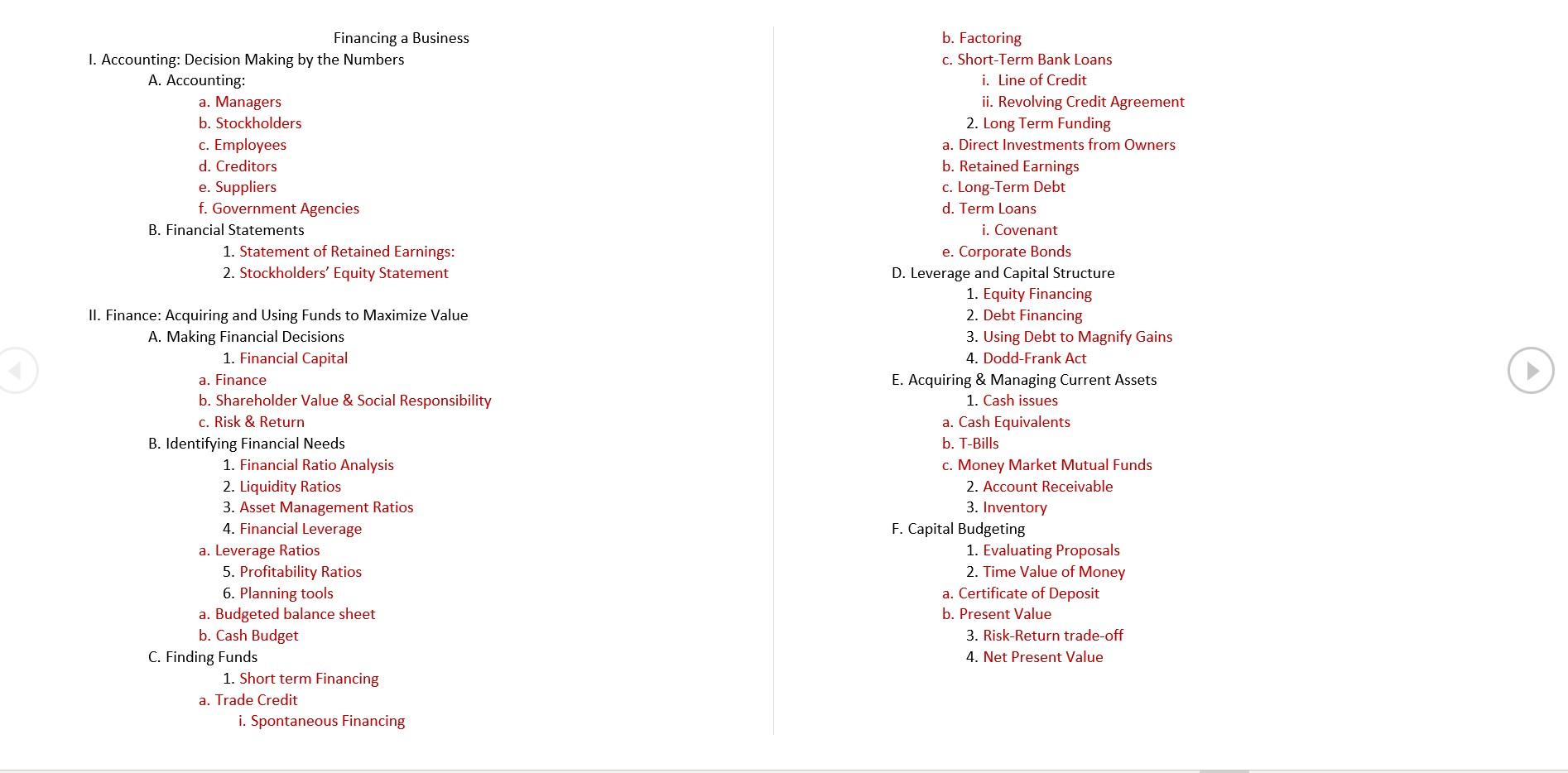 please answer what is in RED ONLY. typewriting please Financing a Business