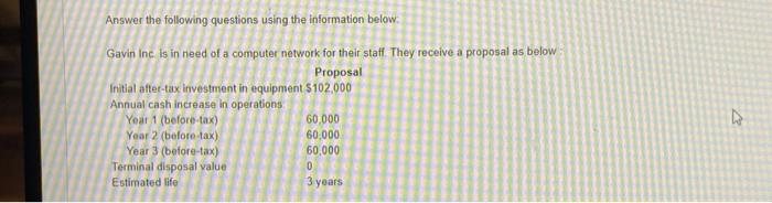 please show step by step solution Answer the following questions using the