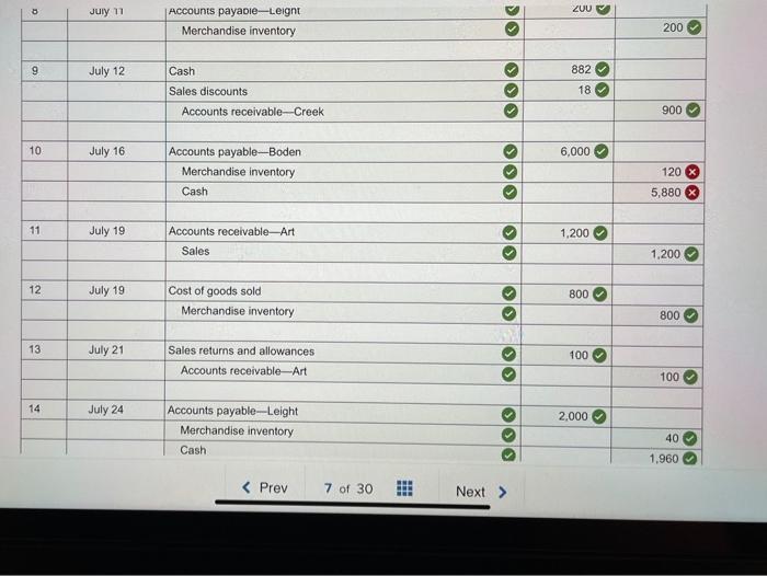 to record the following merchandising transactions of Cabela's, which uses the perpetual