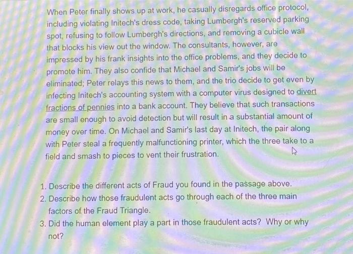 control systems are perfect. They explain that the human element can render