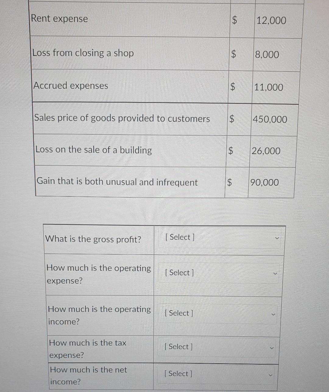 solution! (No need for explanations!) Thank you!! Question 6 Refer to the