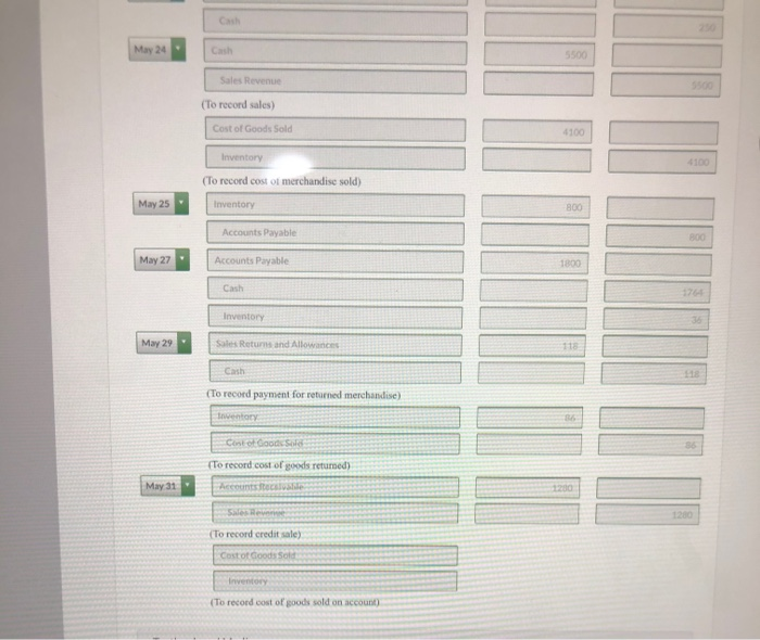 beginning of May, Ivanhoes' ledger showed Cash of $7,300 and Common Stock