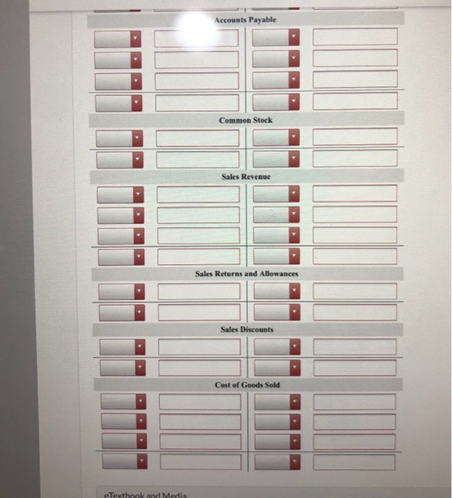 19 24 25 27 29 31 Purchased merchandise on account from Black